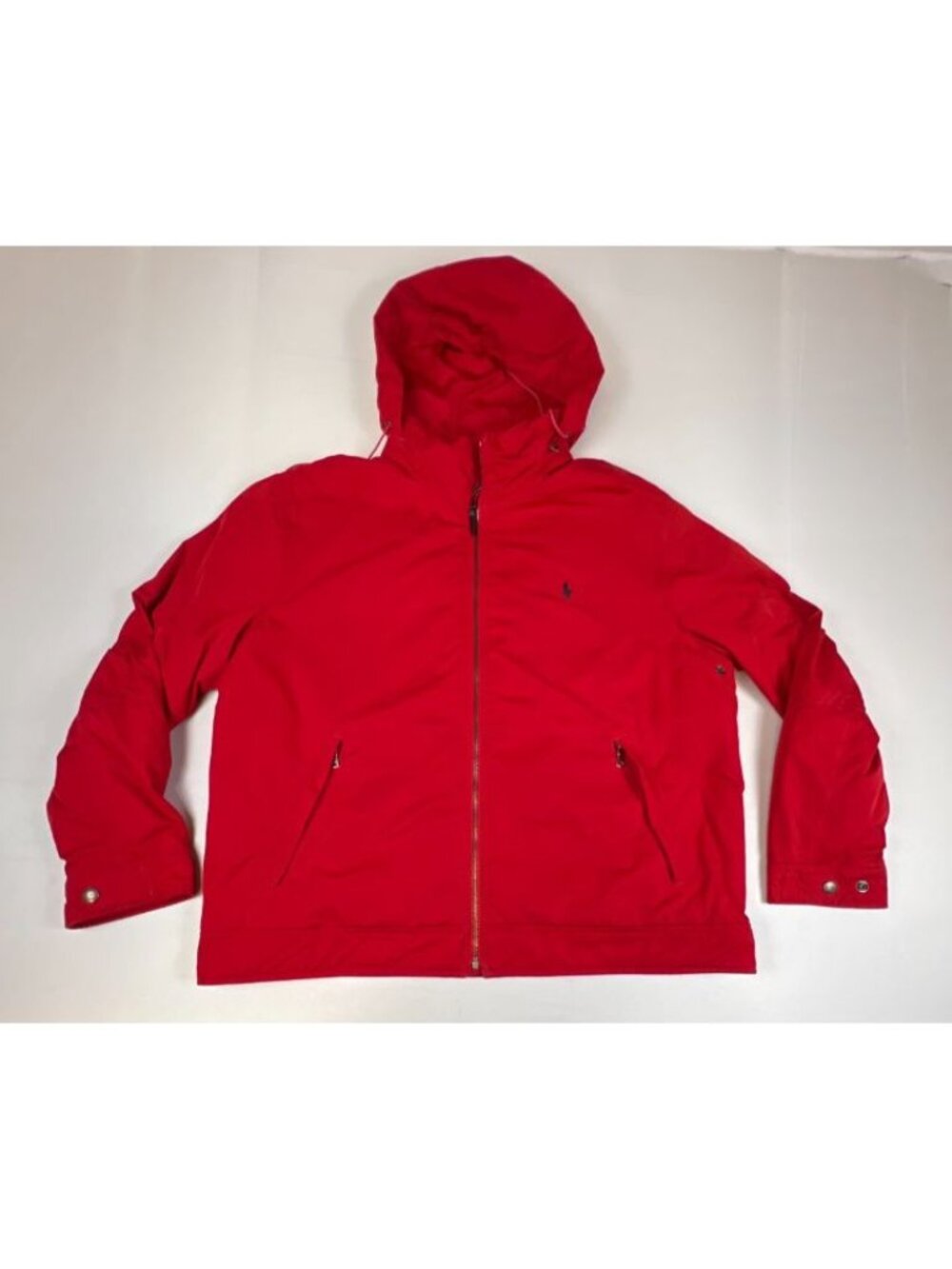 Polo by Ralph Lauren Men's XXL Red Full Zip Hooded Jacket Casual Lightweight
